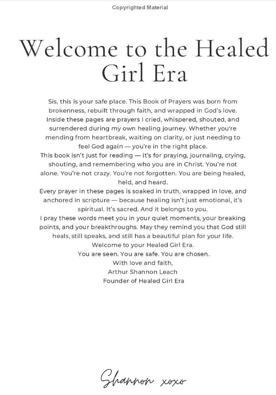 Healed Girl Era: Book of Prayers