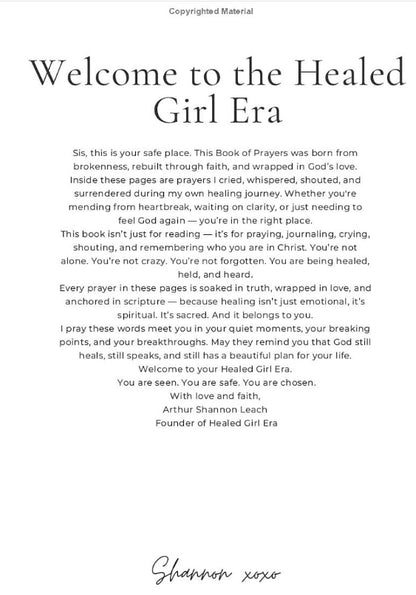 Healed Girl Era: Book of Prayers
